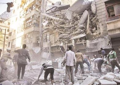 غارات النظام وروسيا في حلب تدمر أبنية باكملها